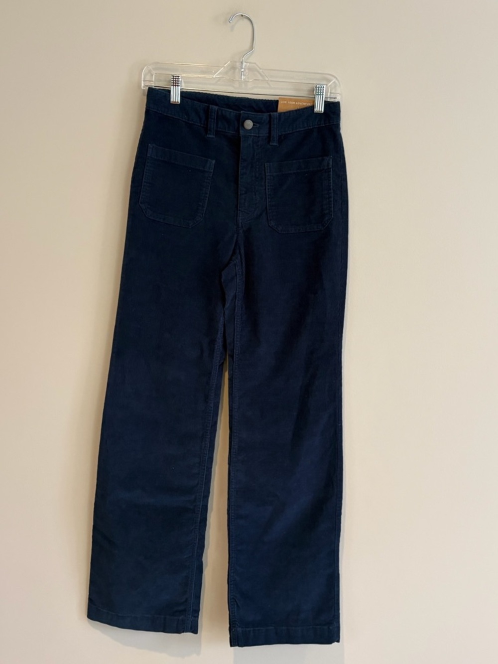 Eddie Bauer Navy Blue Straight-Leg Corduroy Pants Size 0